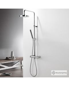 Μπαταρία Ντουζιέρας με Κεφαλή και Κολώνα ρυθμιζόμενου ύψους Eurorama Chrome 712065-100