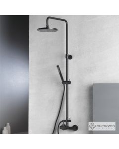 Μπαταρία Ντουζιέρας με Κεφαλή και Κολώνα ρυθμιζόμενου ύψους Tonda Black Matt 145065-400