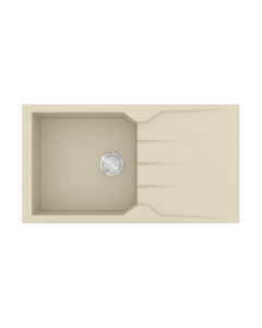 Νεροχύτης Κουζίνας 86x50cm Ένθετος Ερμάριο 55cm Γρανίτης Sanitec Ultra Granite 814-31-Ocra 