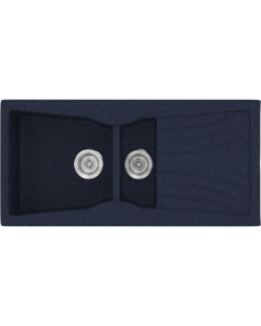 Νεροχύτης Κουζίνας Συνθετικός 104x51cm Ένθετος Eρμάριο 70cm Sanitec Classic 329-18-Granite-Blue