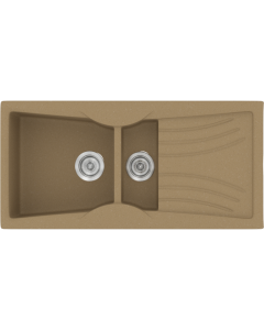 Νεροχύτης Κουζίνας Συνθετικός 104x51cm Ένθετος Eρμάριο 70cm Sanitec Classic 329-46-Granite-Celtic-Stone