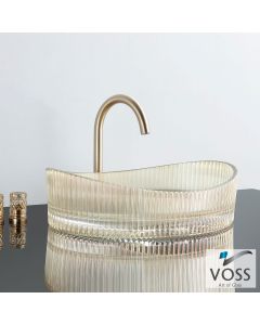 Νιπτήρας Γυάλινος CAVO 50x37,5 VOSS Glass Gold VL1150-200
