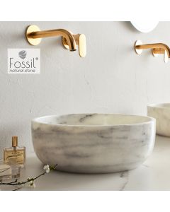 Νιπτήρας Μαρμάρινος Thalo Φ39 h.14 Fossil Carrara Nuovo DR39-300