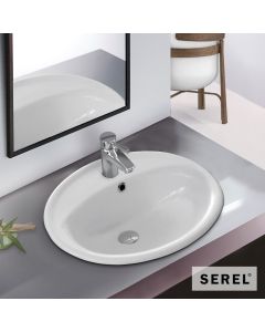 Νιπτήρας Πορσελάνης 58x49 (1 οπή) SEREL White 1841-300