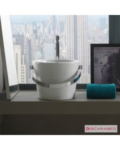 Νιπτήρας Πορσελάνης Bucket Φ30 Scarabeo White 8801-300