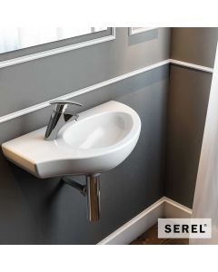 Νιπτήρας Πορσελάνης Friendly 57x32 (1 οπή) SEREL White 6742-300