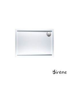 Ντουζιέρα Ακρυλική Παραλληλόγραμμη 100x80 extra-flat Φ90 Sirene White E10080-300