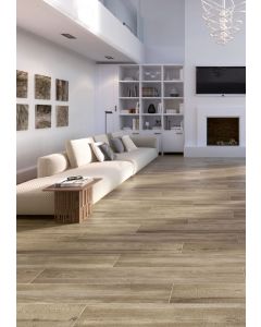 Πλακάκι Δαπέδου 23,3x120cm Τύπου Ξύλου Πορσελανάτο Matt  Cleveland Taupe