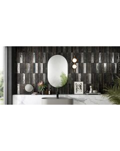 Πλακάκι Τοίχου Πορσελανάτο Ματ 6*25 εκ. Rondine Ceramica Noho Black
