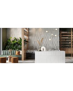 Πλακάκι Τοίχου Πορσελανάτο Ματ 6*25 εκ.Rondine Ceramica Noho Ivory