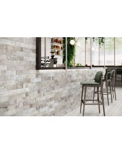 Πλακάκι Τουβλάκι Επένδυσης Τοίχου 7,5x30cm Κεραμικό Pasta Blanca Rustic Kirkwall White Mat