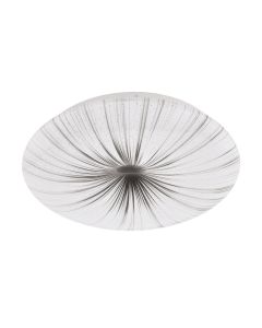 Πλαφονιέρα Οροφής Απόχρωση Λευκό-Ασημί 31xH6cm Led 3000Κ 1100lm Eglo Nieves 99699