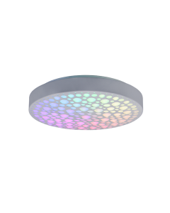 Πλαφονιέρα Οροφής Λευκό Ματ 40xH9cm LED 22w 2700-6000K RGBW 2500lm Remote Control Trio Lighting Chizu R67161131