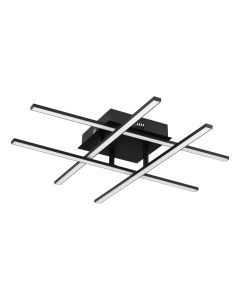 Πλαφονιέρα Οροφής Μέταλλο Μαύρη 500x95mm Led 24w 3000K Eglo Lasana 99316