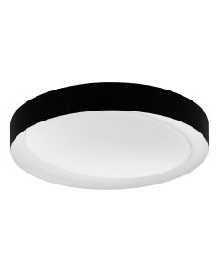 Πλαφονιέρα Οροφής Μαύρη D49xH7cm LED 3000-6500K 2600lm Ρυθμιζόμενη Εφαρμογή-Τηλεχειριστήριο Eglo Laurito 99783