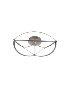 Πλαφονιέρα Οροφής με Ενσωματωμένο Ρεοστάτη 62xH18cm Nickel Matt LED 42w 3000K 5600lm Trio Lighting Charivari 621290107