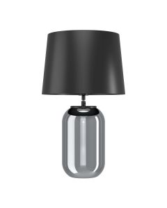 Πορτατίφ D35xH60,5cm 1xE27 Μαύρο Καπέλο Διάφανη Βάση Eglo Cuite 390063