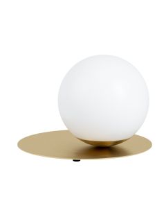 Πορτατίφ με Λευκό Καπέλο και Χρυσή Βάση Eglo Arenales 39954