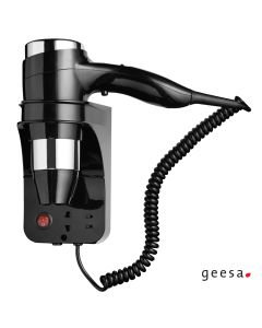 Σεσουάρ 3 ταχυτήτων 1600w με πριζα ξυρ.μηχ. Geesa Chrome/Black 6478-100400