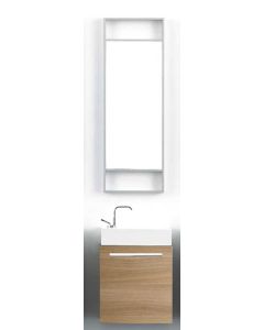 Σετ Έπιπλο Μπάνιου ECO-46 Βάση 46 εκ.-Νιπτήρας τύπου Corian-Καθρέπτη 40*120 εκ. Χρώμα Cherry  FT21.046.002C