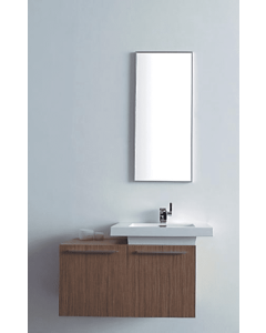 Σετ Έπιπλο Μπάνιου ECO-80BR  80 εκ.-Νιπτήρα τύπου Corian -Καθρέπτη 40*100 εκ., Χρώμα Teak  FT21.080.002T 