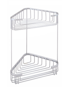 Σπογγοθήκη Γωνιακή Διπλή Χρώμιο Bronze Art Σπογγοθήκες MH02-23-10-2