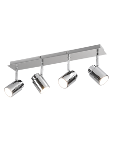 Σποτ IP44 Τετράφωτη Ράγα Χρωμέ 52xH9cm 4xGU10 Trio Lighting Angelo 880400406