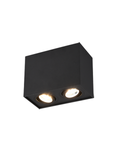 Σποτ Δίφωτο Μαύρο Ματ 17xH12cm 2xGU10 Trio Lighting Biscuit 613000232