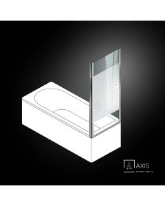 Σταθερό πλαϊνό κρύσταλλο πόρτας μπανιέρας AXIS Side Panel Bath 70 ρυθμιζόμενη διάσταση από 67 έως 69εκ., Stripes Chrome SPBX70S-100