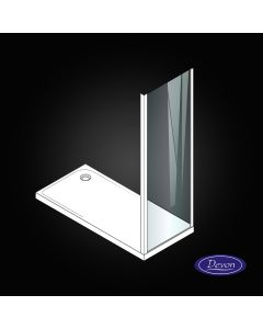 Σταθερό πλαϊνό κρύσταλλο πόρτας ντουζιέρας Flow Side Panel 70 ρυθμιζόμενη διάσταση από 67 έως 69εκ., Clean Glass White Matt SPF70C-300