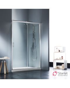 Συρόμενη πόρτα καμπίνας ντουζιέρας Starlet 110 ύψους 180εκ.  ρυθμιζόμενη από 107 έως 111εκ. Clear Chrome SLS110T-100