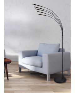 Φωτιστικό Επιδαπέδιο Υ195x30x85cm 5x3,5w 5x350lm 3000K Nickel Matt Trio Reed R41031507