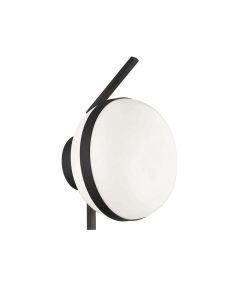 Φωτιστικό Επιτοίχιο Ø25,5 x Y35 εκ.1xE27 Μέταλλο Μαύρο-Οπάλ Viokef Palma 4245400