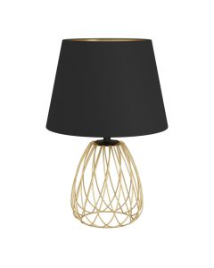 Φωτιστικό Επιτραπέζιο D19xH45cm 1xE27 Μαύρο-Ορείχαλκος Eglo Jazminia 390039