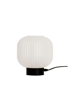 Φωτιστικό Επιτραπέζιο Μονόφωτο 1xE27 Ø20xH150cm Λευκό Γυαλί-Μαύρη Βάση Viokef Astor 4257700