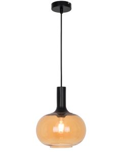 Φωτιστικό Κρεμαστό 1xE27 Ø245x300xH1330mm Γυαλί Μελί-Ανάρτηση Μαύρη Viokef Convex 4278001