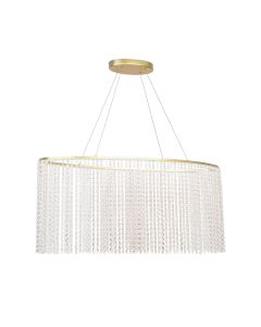 Φωτιστικό Κρεμαστό 900xH1415mm Led 38w 2350lm 3000K Χρυσαφί-Κρύσταλλα Viokef Sol 4306300