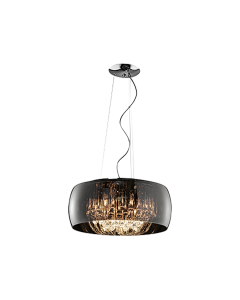 Φωτιστικό Κρεμαστό Ø50xH150cm Εξάφωτο 6xG9 Χρωμέ-Μαύρο Trio Lighting Vapore 311210606