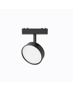 Φωτιστικό Μπάλα 14xH9,5cm Μαγνητικής Ράγας Ultra Thin 48V Μαύρο Led CCT Dip Switch 3000-4000-5700K 9w 750lm 150º Sun Light ARION-9RF-3