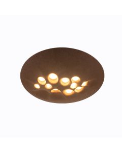 Φωτιστικό Οροφής Καφέ D70xH10,5cm Led 3000K 22w 1350lm Sun Light  SELENE-R-CF