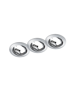 Φωτιστικό  Σποτ Χωνευτό 3 τμχ. 3xGU10 Χρωμέ Trio Lighting Jura 650100306