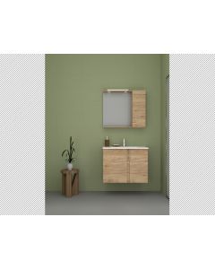 Σετ Έπιπλο Μπάνιου Βάση Π65*Υ60*Β43 εκ.MDF Χρώμα Μελαμίνης Possitano-Νιπτήρας-Καθρέπτης Savvopoulos Luxury Amazon 004 8777