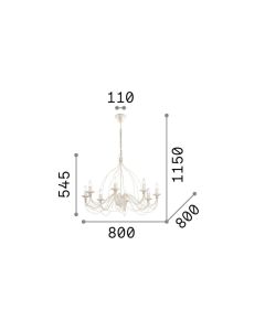 CORTE SP8 BIANCO Ideal Lux 005898