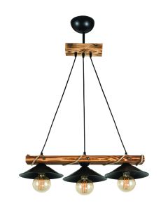 PDT 2060-3 ΡΑΓΑ ΞΥΛΙΝΗ ΜΕ ΚΑΜΠΑΝΑ ΚΑΠΕΛΟ 3xΕ-27 ARlight 0103455