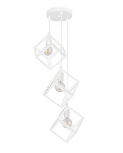 PDC 1249-3 WH CHN  ΡΟΖΕΤΑ ΜΕΤΑΛΙΚΗ 3/Φ ΜΕ ΚΡΕΜΑΣΤΟΥΣ ΛΕΥΚΟΥΣ  ΚΥΒΟΥΣ 3ΧΕ27 ARlight 0104572