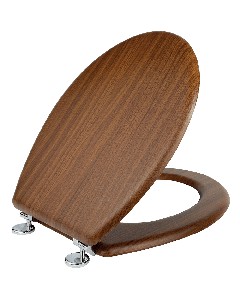 Κάλυμμα Λεκάνης WC Bαρέως Τύπου MDF Ρουστίκ Καρυδί 43-48x37cm Οπές 11-20cm Elvit 0129