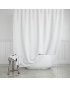 Κουρτίνα Μπάνιου Λευκή Αδιάβροχη Πολυεστερική Μ180xΥ200cm Estia Home Art 02-11291