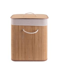 Καλάθι Απλύτων Ορθογώνιο Πτυσσόμενο 60lt Bamboo Essential Estia Home Art 02-12816