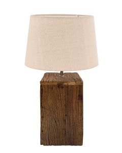 TLI 6346 40BG ΕΠΙΤΡΑΠΕΖΙΑ ΛΑΜΠΑ ΤΕΤΡΑΓΩΝΗ ΑΠΟ ΑΝΑΚΥΚΛΩΜΕΝΟ ΞΥΛΟ ΜΕ ΑΜΠΑΖΟΥΡ ΜΠΕΖ 1ΧΕ27 ARlight 02010048