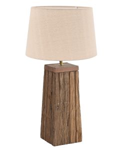 TLI 6348 40BG ΕΠΙΤΡΑΠΕΖΙΑ ΛΑΜΠΑ ΜΑΚΡΟΣΤΕΝΗ ΑΠΟ ΑΝΑΚΥΚΛΩΜΕΝΟ ΞΥΛΟ ΜΕ ΑΜΠΑΖΟΥΡ ΜΠΕΖ 1ΧΕ27 ARlight 02010050